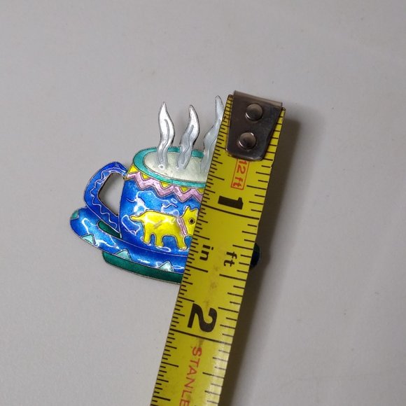 Vintage Cup And Saucer Dog Brooch - Picture 7 of 7